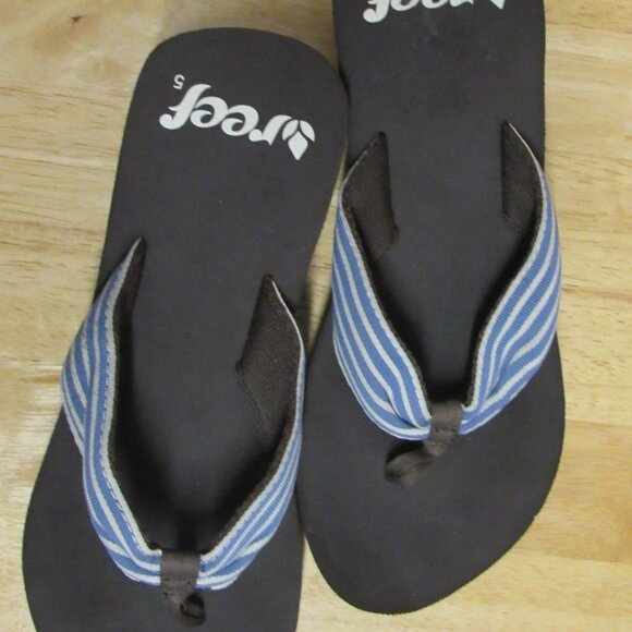 Reef Wedge Flip Flop Sandals Shoes Size 5 - Picture 2 of 5
